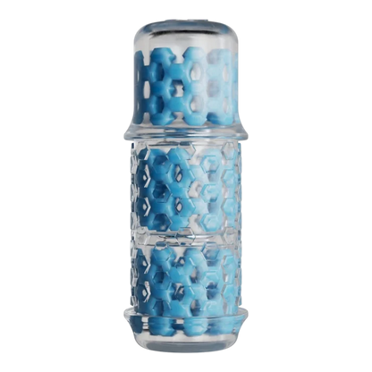 The Handy Dream Sleeve blå med teksturert hexagonstruktur