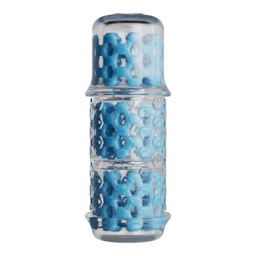 The Handy Dream Sleeve blå med teksturert hexagonstruktur