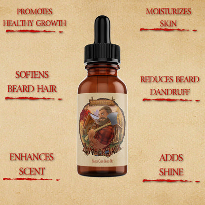 The Lumberjack - Beard Oil & Balm Kit - Rich Maple Syrup, Fragrant Maple Leaves, Soft Cabin Woods
