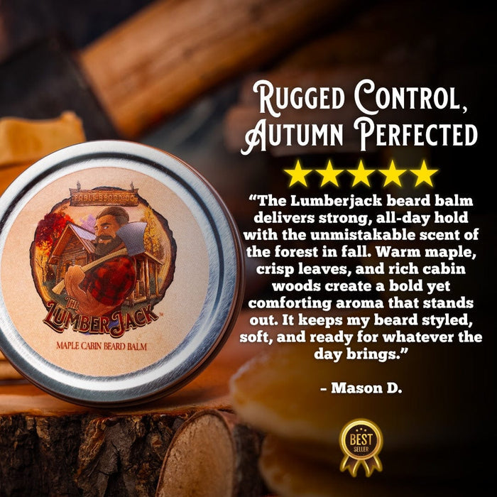 The Lumberjack - Beard Oil & Balm Kit - Rich Maple Syrup, Fragrant Maple Leaves, Soft Cabin Woods