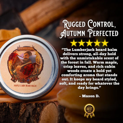 The Lumberjack - Beard Oil & Balm Kit - Rich Maple Syrup, Fragrant Maple Leaves, Soft Cabin Woods