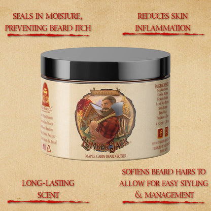 The Lumberjack - Beard Oil & Butter Kit - Rich Maple Syrup, Fragrant Maple Leaves, Soft Cabin Woods
