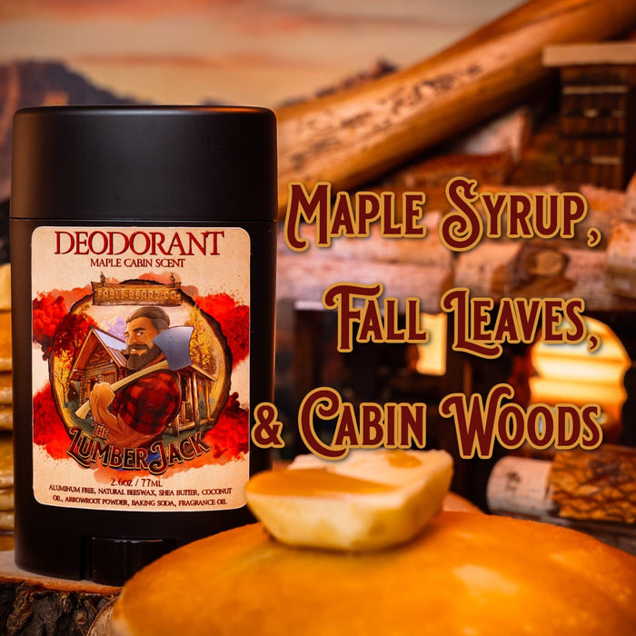 The Lumberjack - Deodorant - Rich Maple Syrup, Fragrant Maple Leaves, Soft Cabin Woods
