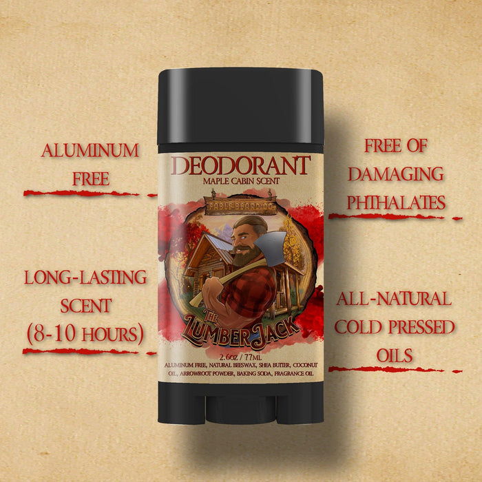 The Lumberjack - Deodorant - Rich Maple Syrup, Fragrant Maple Leaves, Soft Cabin Woods