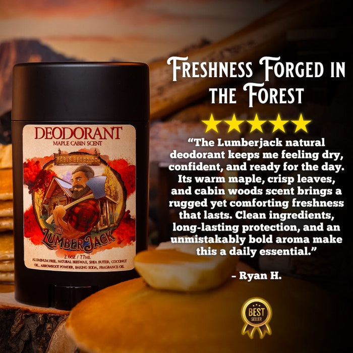 The Lumberjack - Deodorant - Rich Maple Syrup, Fragrant Maple Leaves, Soft Cabin Woods