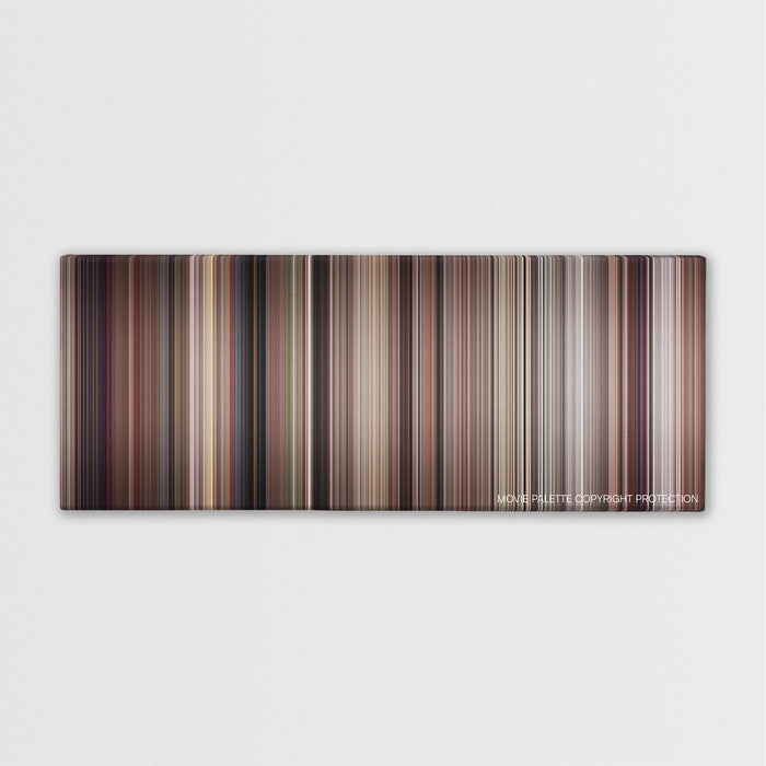 The Man with the Golden Gun color palette canvas print: thousands of thin vertical stripes of color