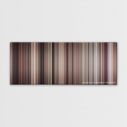 The Man with the Golden Gun color palette canvas print: thousands of thin vertical stripes of color