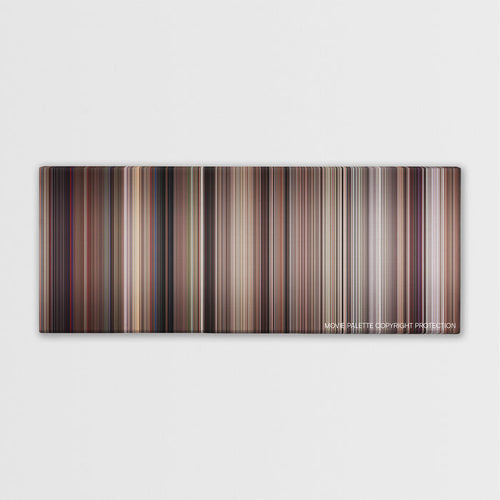 The Man with the Golden Gun color palette canvas print: thousands of thin vertical stripes of color