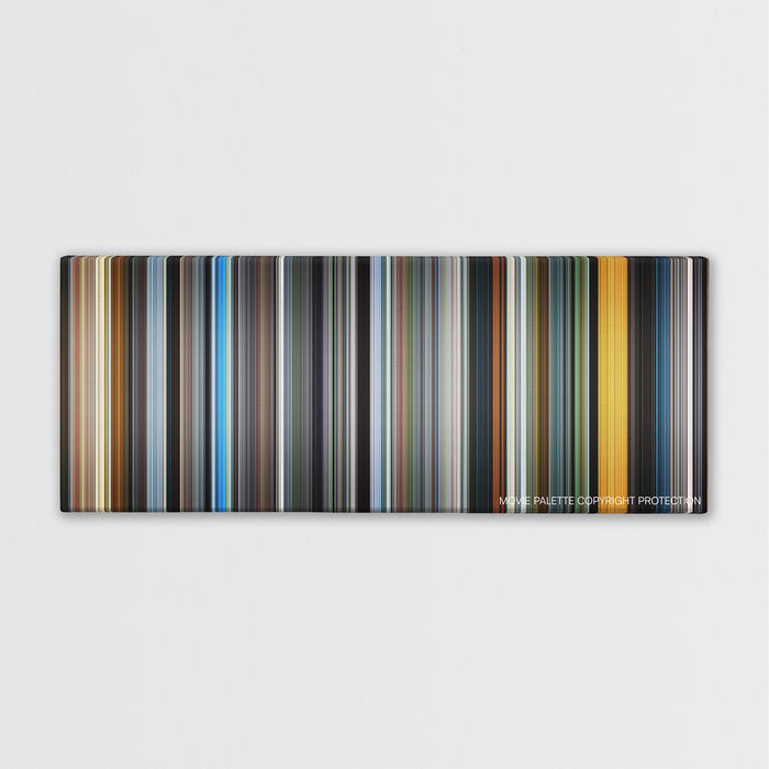 The Motorcycle Diaries color palette canvas print: thousands of thin vertical stripes of color