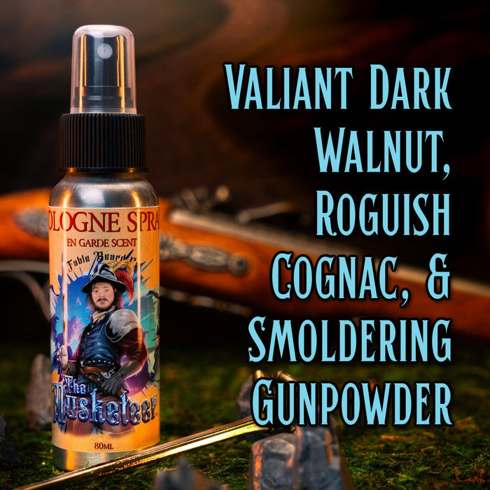 The Musketeer - Cologne - Valiant Dark Walnut, Roguish Cognac, Smoldering Gunpowder