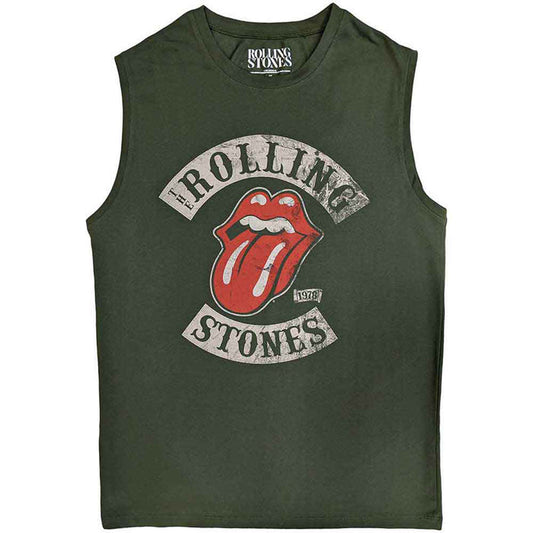 ROLLING STONES, THE - TOUR 78 - Tank T-Shirt Green