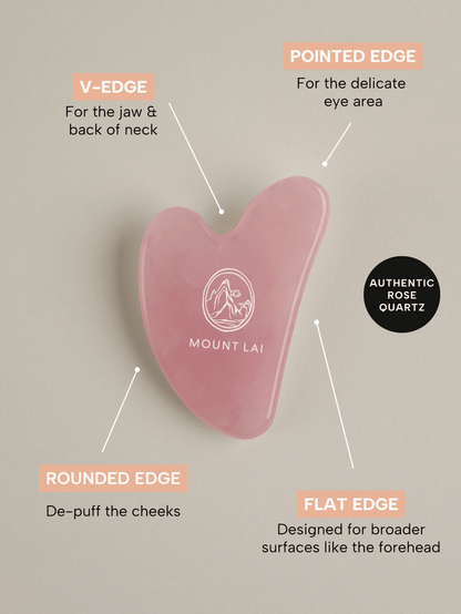 The Rose Quartz Gua Sha Facial Lifting Tool