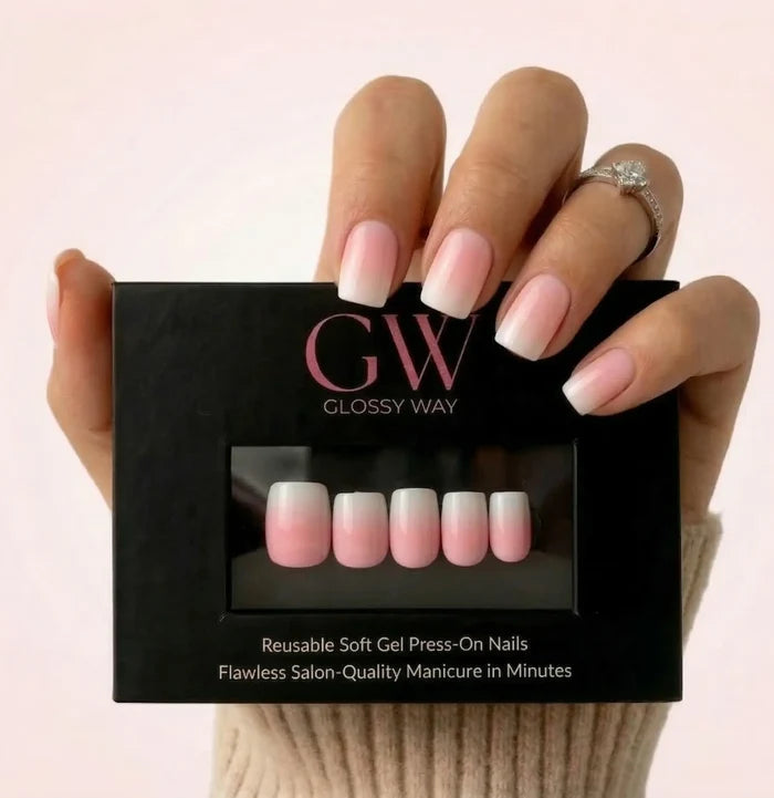 Cotton Cloud press on nails by Glossy Way