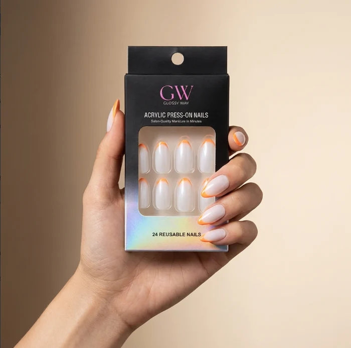 Peach Edge Press-On Nails