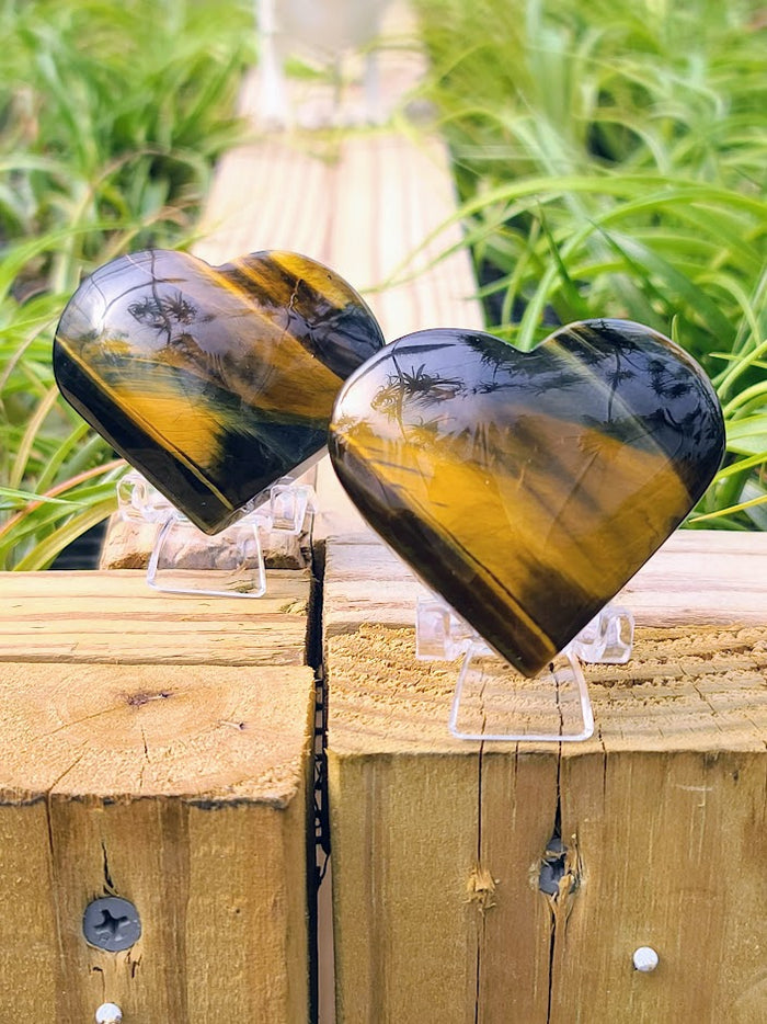 Tigers Eye Crystal Heart