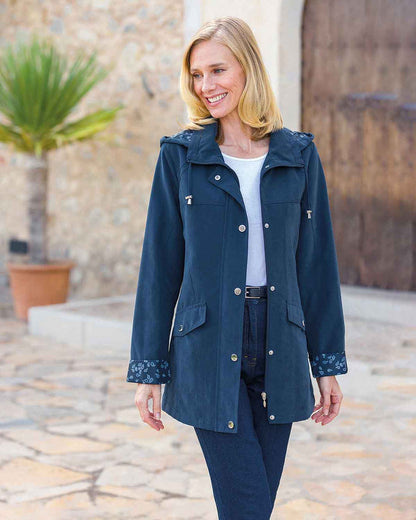 Tilda Navy Showerproof Coat - Image 2 - Country Collection