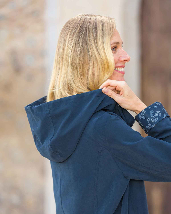 Tilda Navy Showerproof Coat - Image 3 - Country Collection