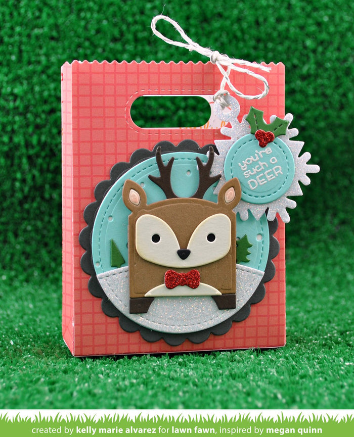 tiny gift box deer add-on