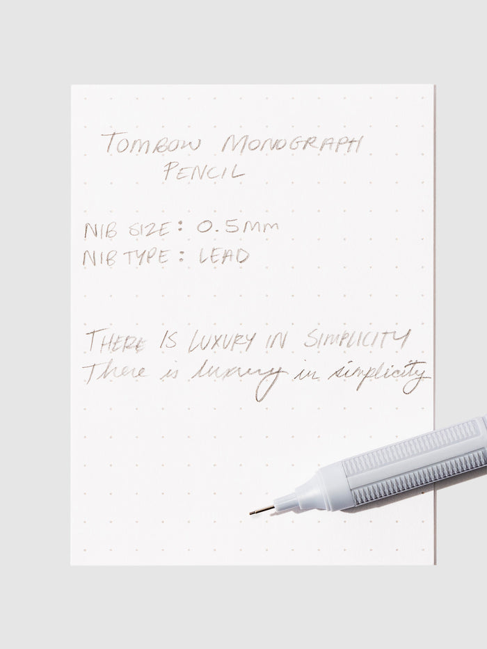 Writing sample for mechanical pencil.