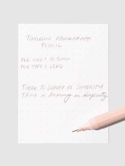 Writing sample for mechanical pencil.