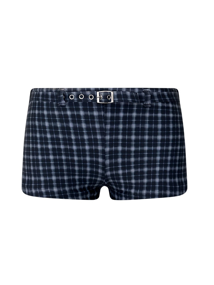 Tonton Micro Shorts / Indigo Plaid