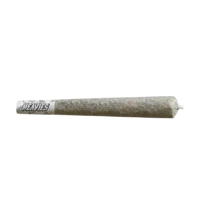 A close-up of the Tropic Thunder Heavies Infused Pre Rolled 3 x 0.5 g, showcasing its tightly-rolled form against a plain white background.