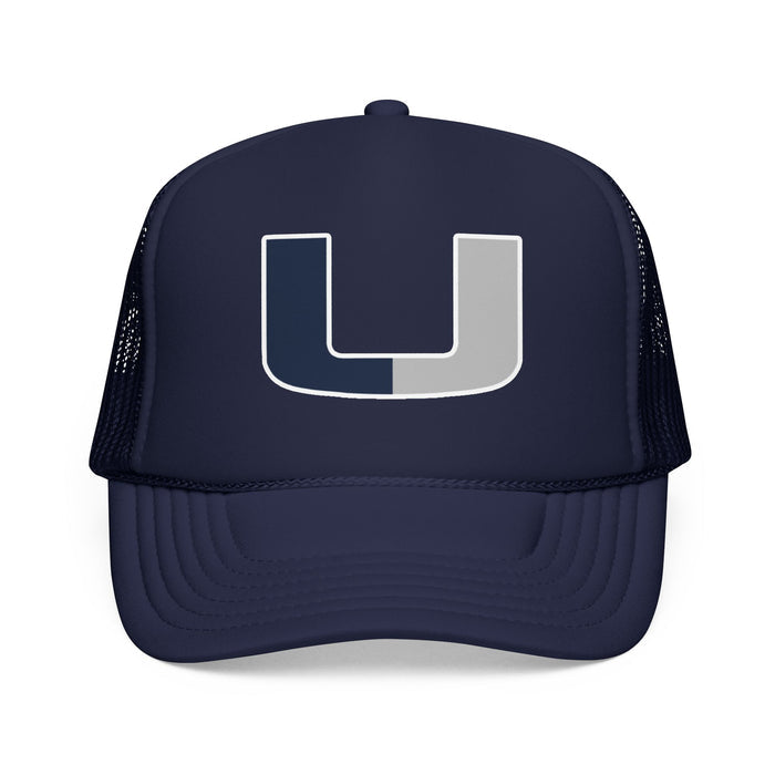 Trucker Hat – Navy & Gray Split 'U' Patch Cap