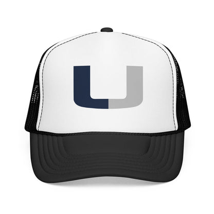 Trucker Hat – Navy & Gray Split 'U' Patch Cap