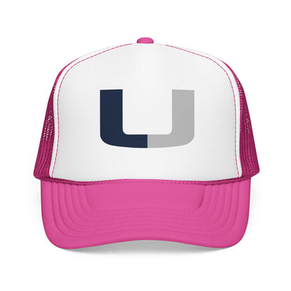 Trucker Hat – Navy & Gray Split 'U' Patch Cap