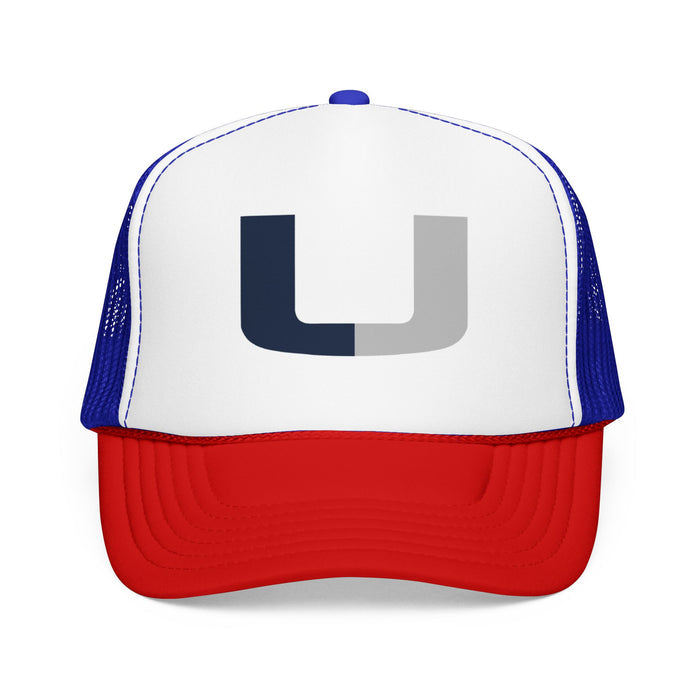 Trucker Hat – Navy & Gray Split 'U' Patch Cap
