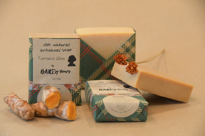 Turmeric Glow 100% natural soap bar, fragrance-free