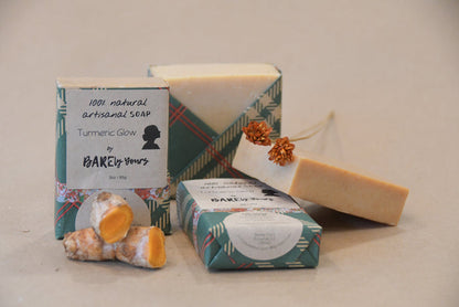 Turmeric Glow 100% natural soap bar, fragrance-free