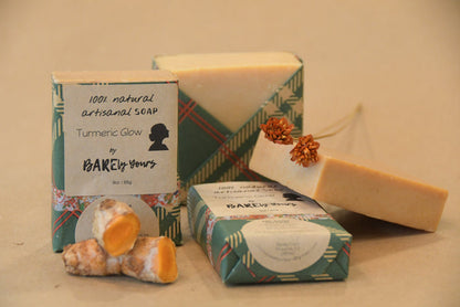 Turmeric Glow 100% natural soap bar, fragrance-free