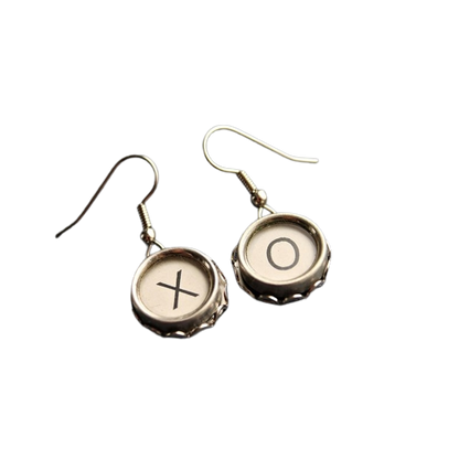 Typewriter Key Earrings