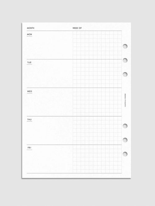 Digital mockup of insert in A5 sizing.