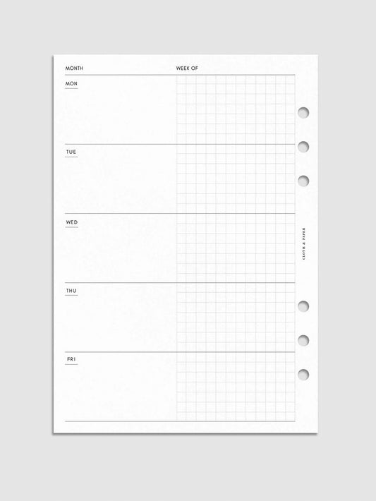Digital mockup of insert in A5 sizing.