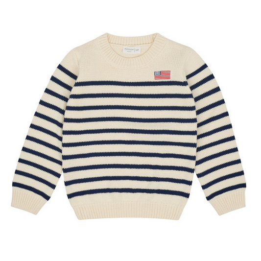 unisex americana breton stripe knit sweater