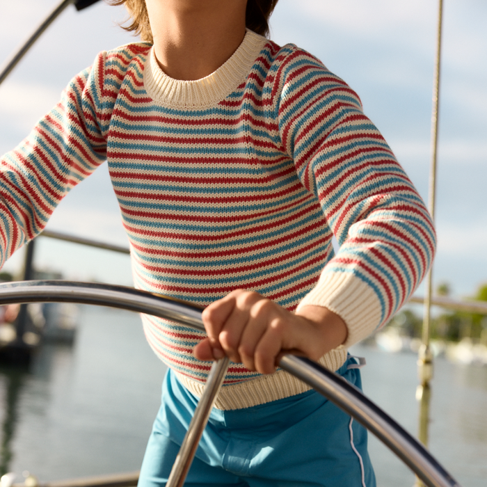 unisex marina stripe knit sweater