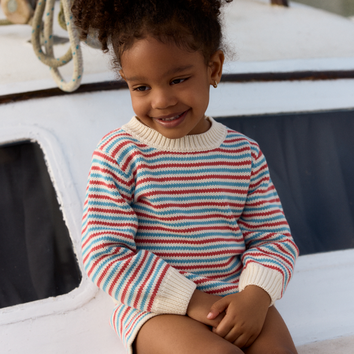 unisex marina stripe knit sweater