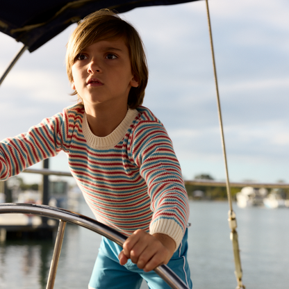 unisex marina stripe knit sweater
