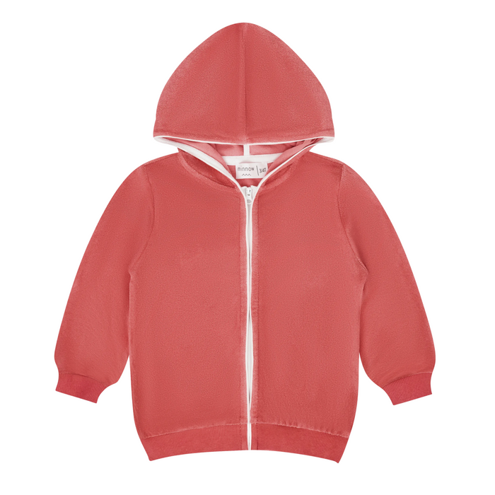 unisex sailor red french terry zip hoodie