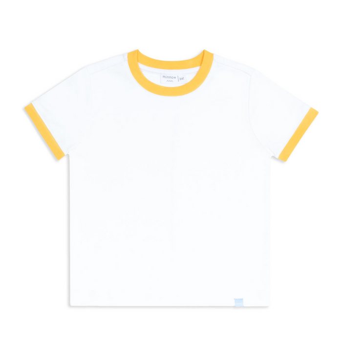 unisex white ringer tee