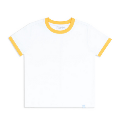 unisex white ringer tee
