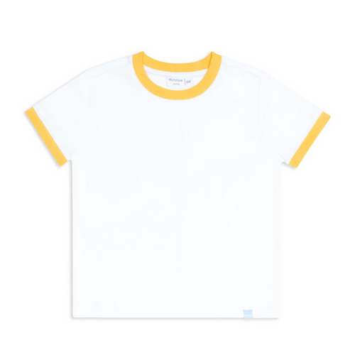unisex white ringer tee