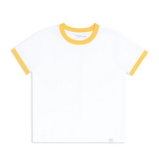 unisex white ringer tee
