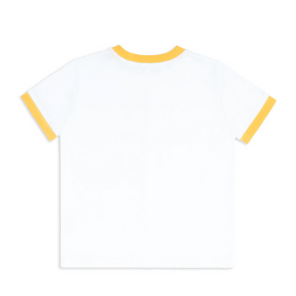 unisex white ringer tee