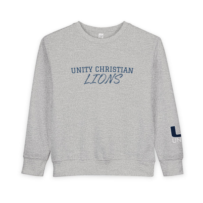 Unity Christian Lions Toddler Sweatshirt - Kids School Spirit Crewneck
