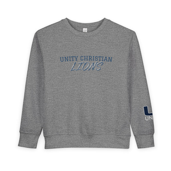 Unity Christian Lions Toddler Sweatshirt - Kids School Spirit Crewneck