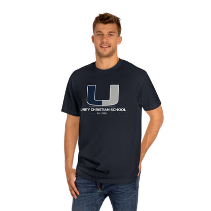 Unity Christian School Logo Tee — U Letter Campus Shirt
