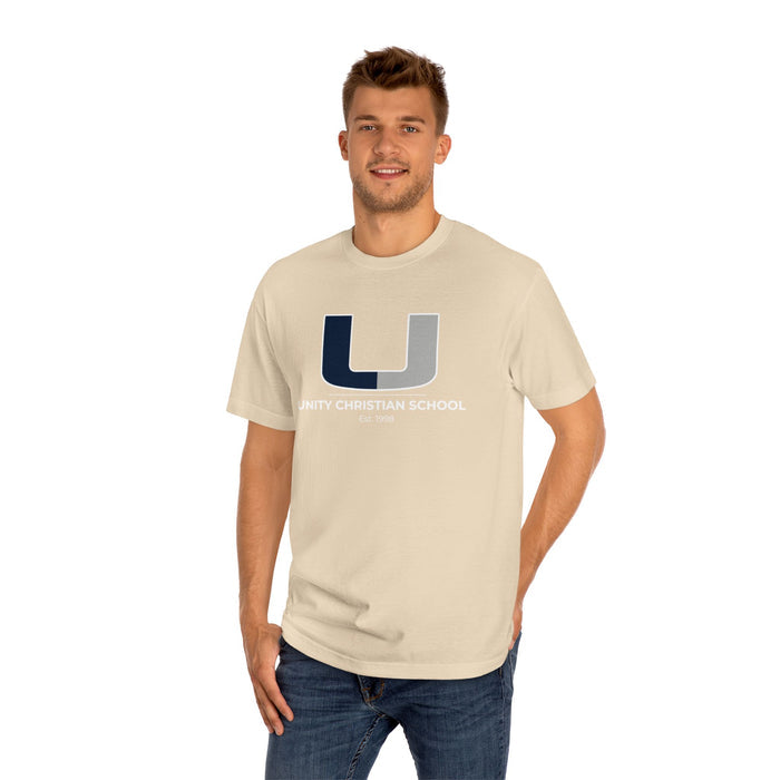 Unity Christian School Logo Tee — U Letter Campus Shirt